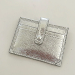 Silver Cowhide Open Card Holder Wallet — изящный акцент в практичном исполнении