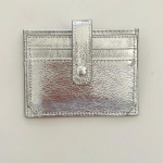 Silver Cowhide Open Card Holder Wallet — изящный акцент в практичном исполнении