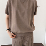 Viscose Oversized Knit T-Shirt & Pleated Pants Set