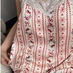 Kitty Lace Strap Cami & Shorts Set