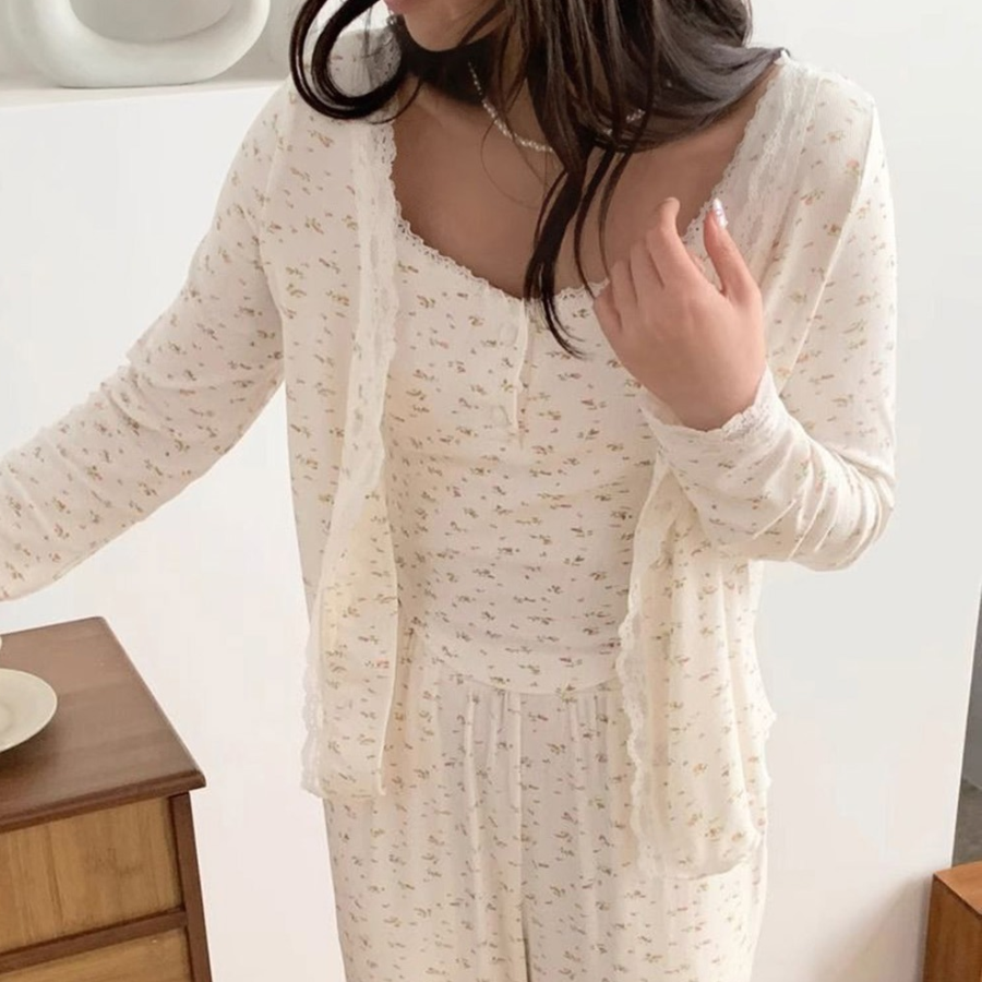 Floral Pajama 3-Piece Set