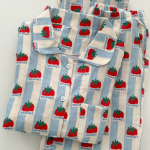 Tomato Blue Stripe Pajama Set