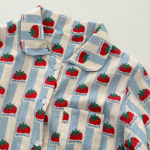 Tomato Blue Stripe Pajama Set