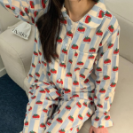 Tomato Blue Stripe Pajama Set