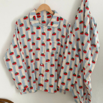 Tomato Blue Stripe Pajama Set