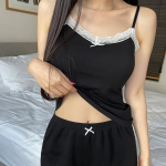 TENCEL Ribbon Lace Sleeveless Pajama