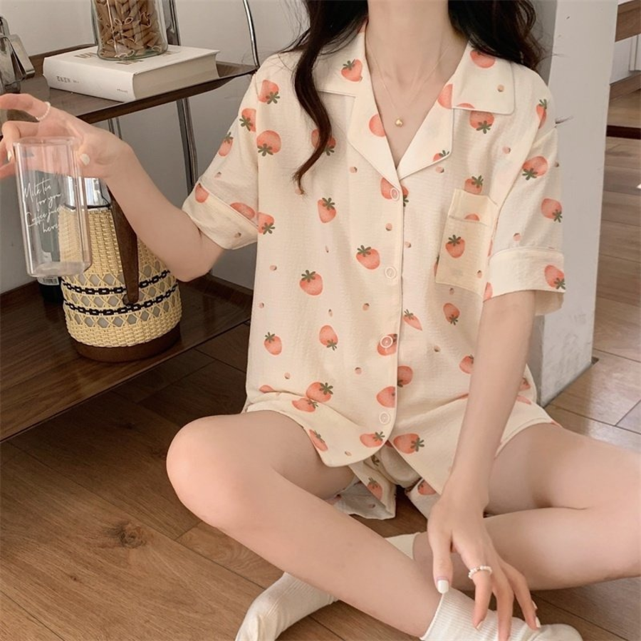 Dot Strawberry Pajama Set