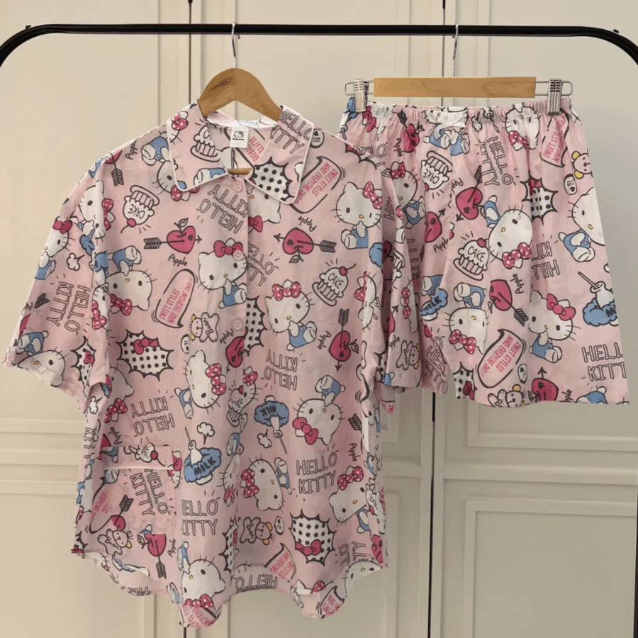 MILK KITTY Short Sleeve Pyjama Set