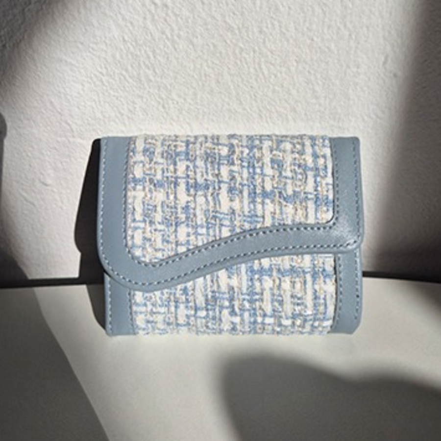 Rehab Serena Tweed Bifold Wallet — элегантный твид в компактном формате