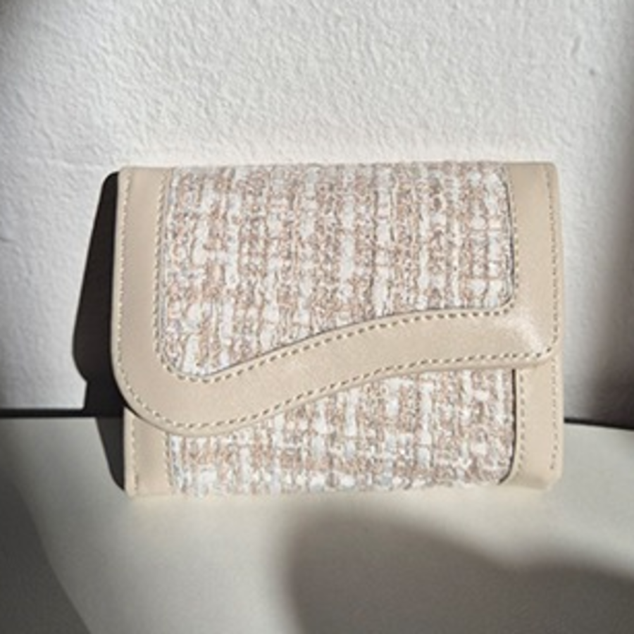 Rehab Serena Tweed Bifold Wallet — элегантный твид в компактном формате