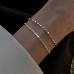 Серебряный браслет с многослойной цепочкой