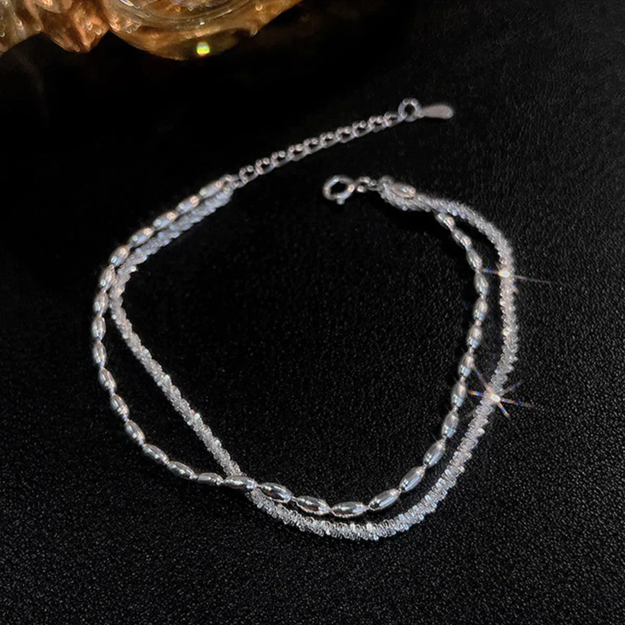 Серебряный браслет с многослойной цепочкой