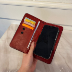 Универсальный кожаный чехол-клатч для телефона — кошелёк и органайзер в одном формате