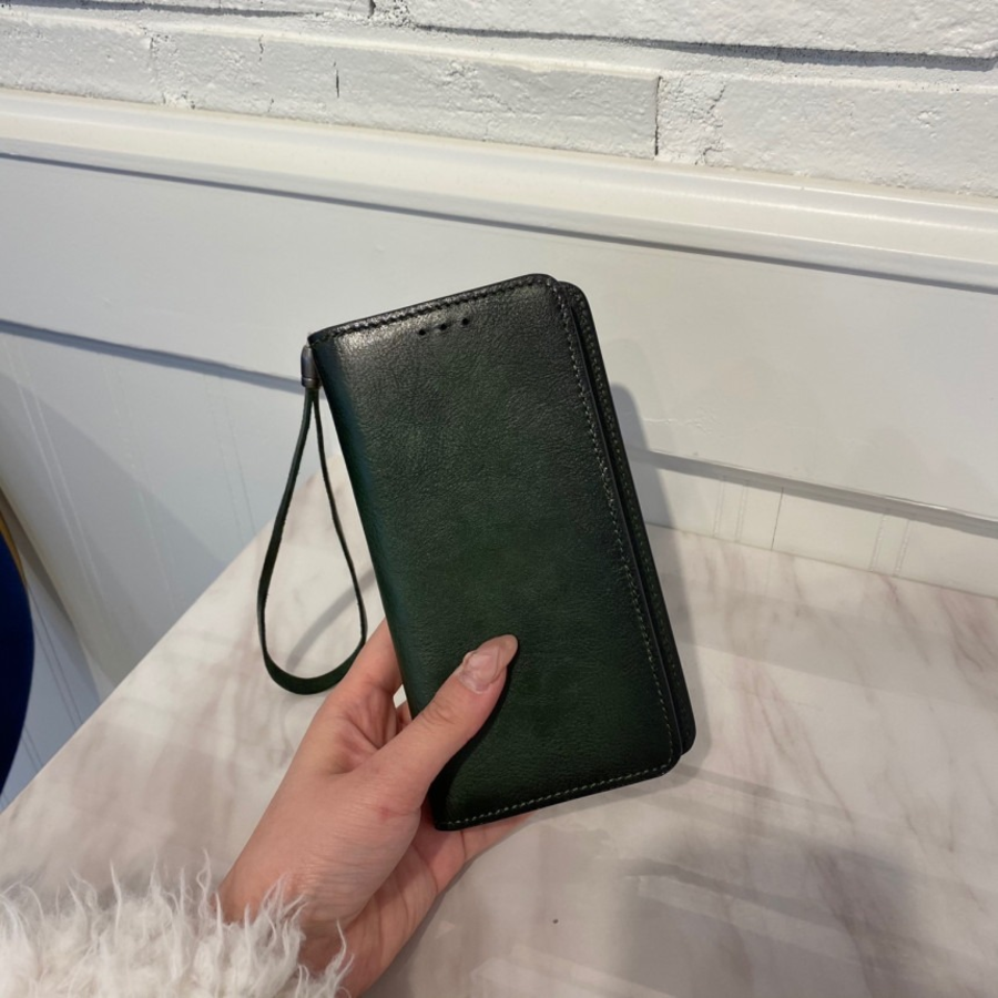 Универсальный кожаный чехол-клатч для телефона — кошелёк и органайзер в одном формате