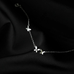 Серебряный браслет с подвеской-бабочкой