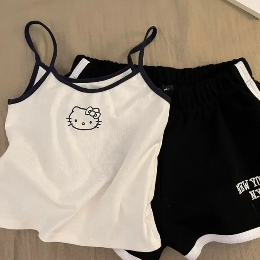 Hello Kitty Colorblock Tank Lounge Set