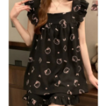 Hello Kitty Frill Black Lounge Set