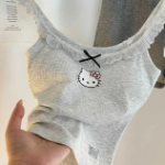 Hello Kitty Lace Frill Grey Lounge Set