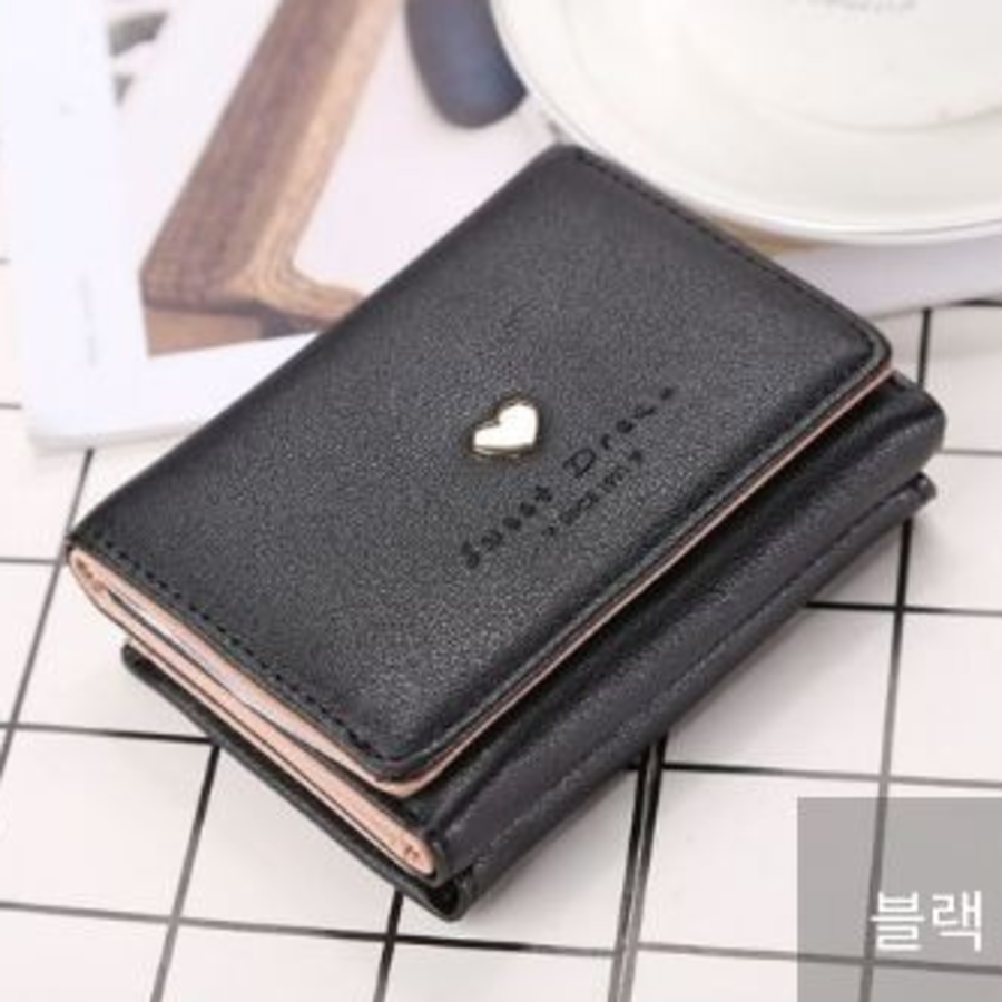 Женский casual-кошелёк с сердцем — компактный акцент с характером