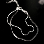 Браслет с мягкой цепочкой и двойной тонкой змейкой