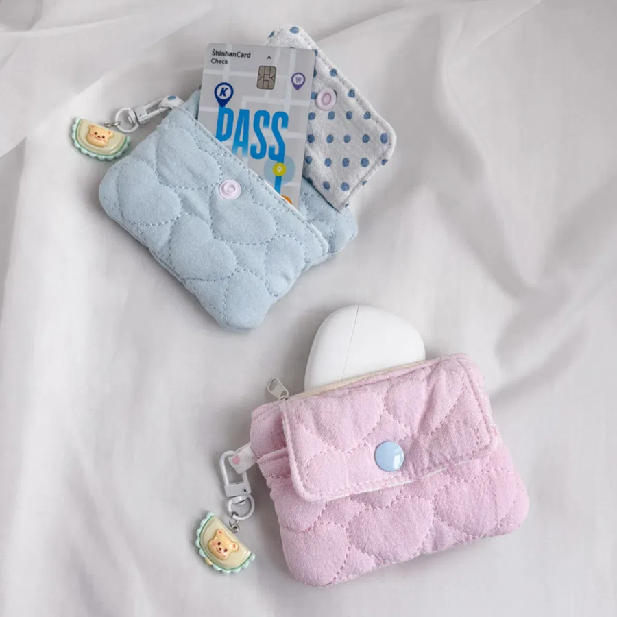 Heart Snap Card Wallet & AirPods Pouch — милый дуэт для повседневных мелочей