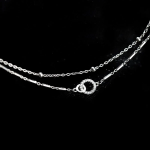 Серебристый браслет с двойным кругом и серебряными бусинами