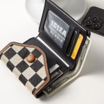 Checkerboard Button Mini Wallet — компактный кошелёк с характером