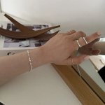 Серебряный браслет с плоскими круглыми бусинами Колби