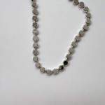 Серебряный браслет с плоскими круглыми бусинами Колби