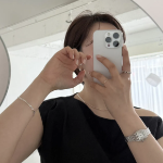 Серебряный браслет с плоскими круглыми бусинами Колби