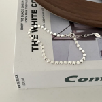 Серебряный браслет с плоскими круглыми бусинами Колби