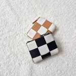 Genuine Leather Block Checker Zip Wallet — стиль и надёжность в одном формате