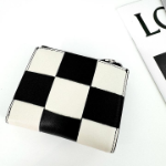 Genuine Leather Block Checker Zip Wallet — стиль и надёжность в одном формате