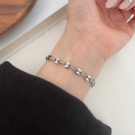 Браслет с цепочкой в форме кофейных зёрен из хирургической стали