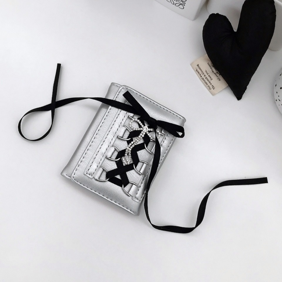 Lovely Balletcore Ribbon Wallet Pouch with Silver Eyelets — нежность и изящность в каждом аксессуаре