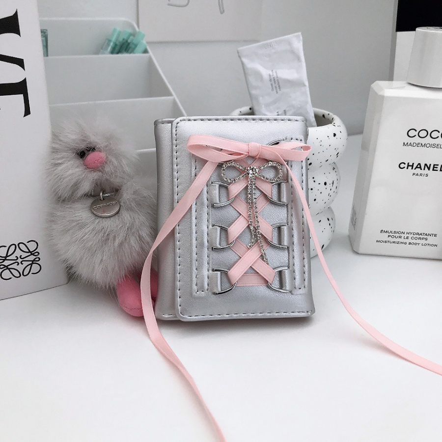 Lovely Balletcore Ribbon Wallet Pouch with Silver Eyelets — нежность и изящность в каждом аксессуаре