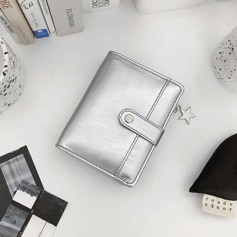 Unique Silver 5-Ring Diary Card Wallet with Pin Pin — стиль и функциональность в одном аксессуаре