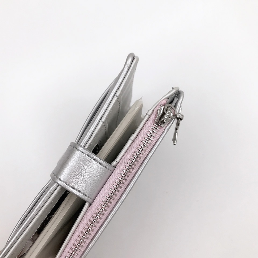 Unique Silver 5-Ring Diary Card Wallet with Pin Pin — стиль и функциональность в одном аксессуаре