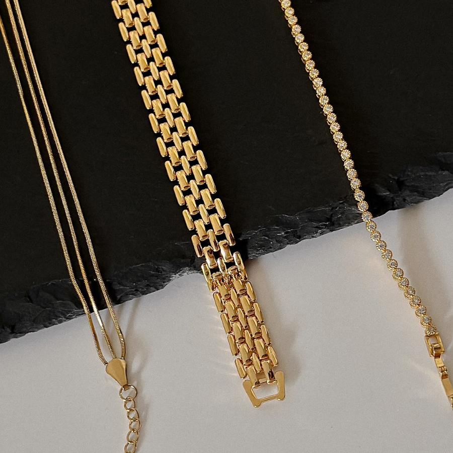 Браслет с цепочкой в стиле высококачественных часов