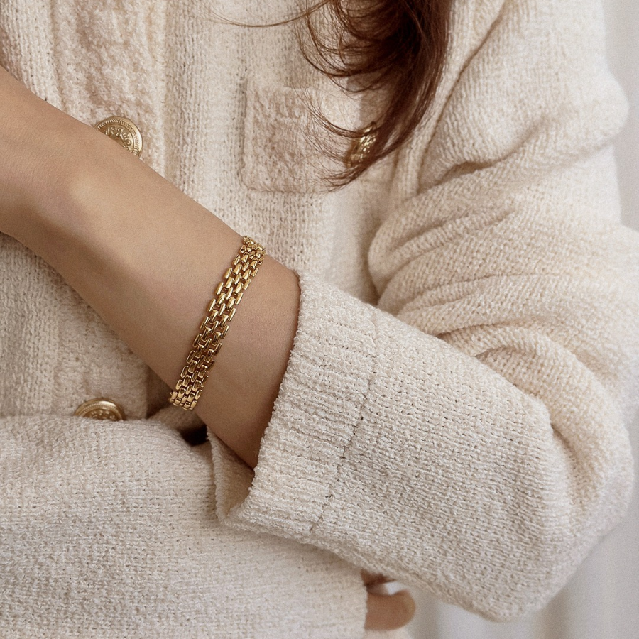 Браслет с цепочкой в стиле высококачественных часов