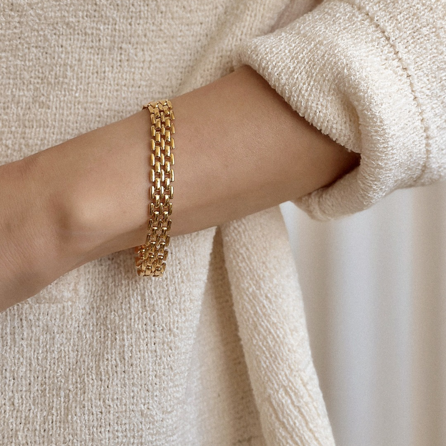 Браслет с цепочкой в стиле высококачественных часов