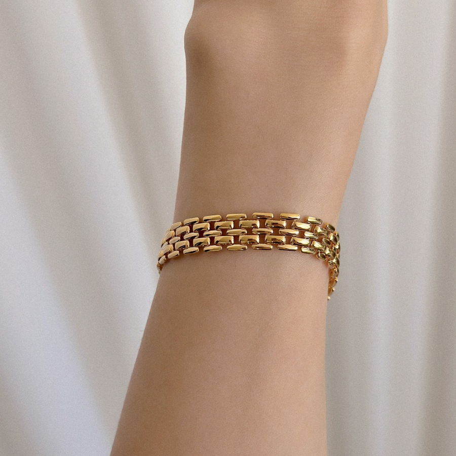 Браслет с цепочкой в стиле высококачественных часов