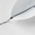 Квадратный кубический цепочный браслет с романтичной душой — парный аксессуар