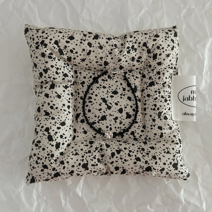 Серебряный браслет 925 пробы с четырёхлистным клевером и ониксом