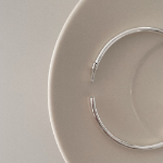 Серебряный браслет 925 пробы, простой, с застёжкой one-touch (одним касанием)