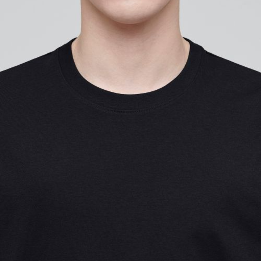 Cooltandard Crew Neck Long Sleeve T-shirt [Black]