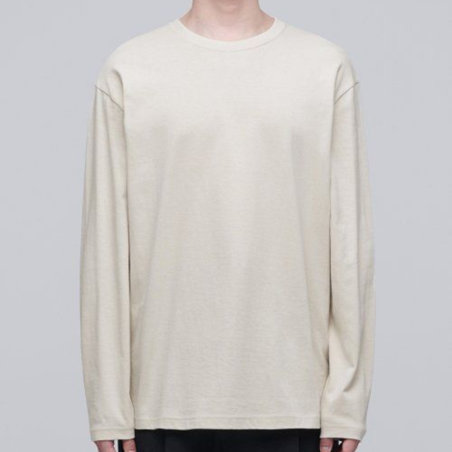 Cooltandard Crew Neck Long Sleeve T-shirt [Ecru]
