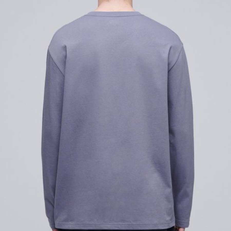 Cooltandard Crew Neck Long Sleeve T-shirt [Purple Gray]