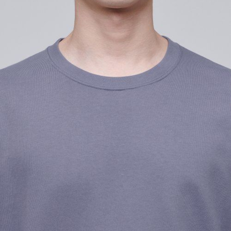 Cooltandard Crew Neck Long Sleeve T-shirt [Purple Gray]