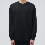 Cooltandard Crew Neck Long Sleeve T-shirt [Black]